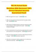 PSI VA Actual Exam   Questions With Reviewed 100%  Correct Detailed Answers  Guaranteed Pass!! 