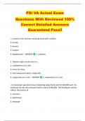 PSI VA Actual Exam   Questions With Reviewed 100%  Correct Detailed Answers  Guaranteed Pass!! 