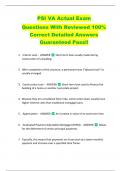 PSI VA Actual Exam   Questions With Reviewed 100%  Correct Detailed Answers  Guaranteed Pass!! 