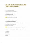 WGU C100 Actual Questions 2025 With Correct Answers 