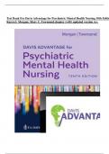 Test Bank For Davis Advantage for Psychiatric Mental Health Nursing 10th Edition Karyn I. Morgan; Mary C. Townsend.chapter 1-43// updated version A+ 2025-26.