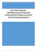 Mergers Acquisitions and Other Restructuring Activities 9th Edition DePamphilis Solution Manual