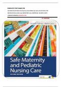 COMPLETE TEST BANK FOR  Safe Maternity & Pediatric Nursing Care Second Edition by Luanne Linnard-Palmer EdD  MSN RN CPN Gloria Haile Coats MSN RN FNP ||ALL CHAPTERS (01 -38) WITH 8 UNITS ||VERIFIED ANSWERS||GURANTEE PASS