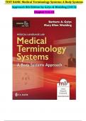 TEST BANK: Medical Terminology Systems: A Body Systems Approach 8th Edition by Gylys & Wedding (2023) Chapter 1 to 15