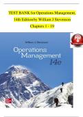 TEST BANK for Operations Management, 14th Editionby William J Stevenson Chapters 1 - 19