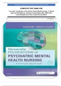 COMPLETE TEST BANK FOR Varcarolis' Foundations of Psychiatric-Mental Health Nursing: A Clinical Approach 8th Edition by Margaret Jordan Halter PhD APRN ||ALL CHAPTERS||GURANTEE PASS|| 978-0323389679