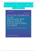 Psychotherapy for the Advanced Practice Psychiatric Nurse, Third Edition A How-To Guide for Evidence- Based Practice 3rd Edition Test Bank