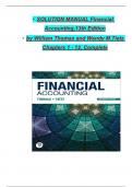 Solution Manual For Financial Accounting, 13th Edition by C William Thomas and Wendy M. Tietz, Verified Chapters 1 - 12, Complete Newest Version