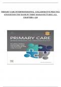 Primary Care Interprofessional Collaborative Practice 6th Edition by Terry Mahan Buttaro Test Bank Chapter 1-228|Complete Guide A+