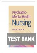 TEST BANK FOR Psychiatric Mental Health Nursing 9th Edition|ISBN 9781975184773| 100% VERIFIED | COMPLETE GUIDE | A+ GRADE ASSURED!!! LATEST UPDATE!!!! GUARANTEED SUCCESS!!!!