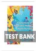 TEST BANK FOR Varcarolis Foundations of Psychiatric Mental Health Nursing 9e|ISBN-13978-0323697071 |COMPLETE GUIDE |100% VERIFIED |A+ GRADE