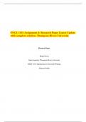 ENGL 1101 Assignment 4: Research Paper |Latest Update with complete solution- Thompson Rivers University