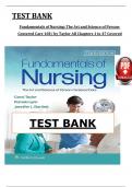 Test Bank Guide For Fundamentals of Nursing : The Art And Science of Person-Centered Care 10th North American Edition by (Taylor), Chapter 1 - 47 > Download as Pdf File <