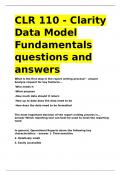 CLR 110 - Clarity Data Model Fundamentals questions and answers