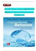 Solution Manual - Organizational Behavior: Emerging Knowledge. Global Reality 10th Edition by McShane and Von Glinow, All 1-15 Chapters Covered ,Latest Edition