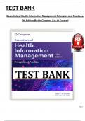 Test Bank - Essentials of Health Information Management 5th Edition (Bowie), Chapter 1 - 10 > Download as Pdf File <