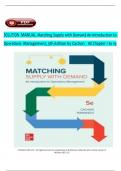 Solution Manual for Matching Supply with Demand An Introduction to Operations Management, 5th Edition Cachon All Chapters Covered ,Latest Edition