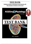 Test Bank - Exploring Anatomy & Physiology in the Laboratory 4th Edition, 4E,  (Amerman) All Units 1 to 29 Covered > Download as Pdf File <