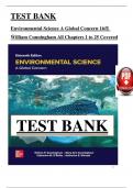 Test Bank - Environmental Science: A Global Concern, 16th Edition, Cunningham, Chapter 1 - 25 > Download as Pdf File <