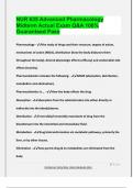 NUR 635 Advanced Pharmacology  Midterm Actual Exam Q&A 100%  Guaranteed Pass