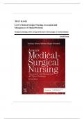 TEST BANK FOR  Lewis's Medical Surgical Nursing 11th Edition Harding Test Bank, Questions With 100% Complete And Correct Detailed Answers With Elaborations/A+