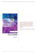 TEST BANK FOR LEWIS'S MEDICAL-SURGICAL NURSING: ASSESSMENT AND MANAGEMENT OF CLINICAL PROBLEMS, SINGLE VOLUME 12TH EDITION BY MARIANN M. HARDING PHD  (All chapters covered) (Complete Guide) (Graded A+) 