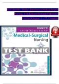 Test Bank for Timbys Introductory Medical-Surgical Nursing 13th Edition by Moreno 9781975172237 All Chapters with Answers and Rationals