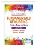 TEST BANK FOR FUNDAMENTALS OF NURSING (TWO VOLUME SET) WITH DAVIS ADVANTAGE & DAVIS EDGE 4TH EDITION BY JUDITH M WILKINSON | 9780803676909 | CHAPTER 1-46 | ALL CHAPTERS WITH ANSWERS AND RATIONALS