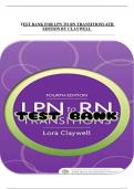 TEST BANK FOR LPN TO RN TRANSITIONS 4TH  EDITION BY CLAYWELL