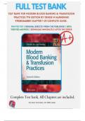 Test Bank for Modern Blood Banking & Transfusion Practices 7th Edition by  Denise M. Harmening| 9780803668881| All Chapters 1-29| LATEST