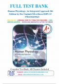 Test Bank for Human Physiology An Integrated Approach 8th Edition Dee Unglaub Silverthorn