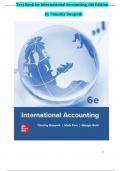 Test Bank for International Accounting, 6th Edition by Timothy Doupnik and Finn Chapters 1-12 Covered ||A+ Guide