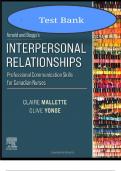 Test Bank For Arnold and Boggs's Interpersonal Relationships: Professional Communication Skills for Canadian Nurses 1st Edition by by Claire Mallette, Olive Yonge, Elizabeth C. Arnold, Kathleen Underman Boggs