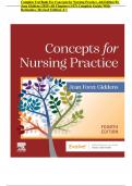 Complete Test Bank For Concepts for Nursing Practice, 4th Edition By  Jean Giddens (2025) All Chapters (1-57) Complete Guide| With Rationales | Revised Edition| A+|