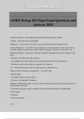 AORN Periop 101 Final Exam Questions and Answers 2025