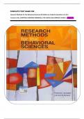 COMPLETE TEST BANK FOR _  Research Methods for the Behavioral Sciences 6th Edition by Frederick Gravetter Lori-Ann  Forzano ||ALL CHAPTERS||VERIFIED ANSWERS|| 978-1337613316 COMPLETE GUIDE ||GRADE A+                                                        