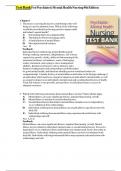 Test Bank For Psychiatric Mental Health Nursing, 9th Edition by Sheila L. Videbeck All Chapters 1-24 LATEST