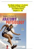 Test Bank Anthony’s Textbook  of Anatomy & Physiology 21st Edition Patton