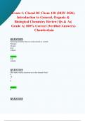 Exam 1: Chem120/ Chem 120 (2025/ 2026 Update) Introduction to General, Organic & Biological Chemistry Review |Questions & Answers| Grade A| 100% Correct (Verified Solutions)- Chamberlain