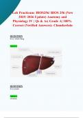 Lab Practicum: BIOS256/ BIOS 256 (New 2025/ 2026 Update) Anatomy and Physiology IV |Questions & Answers| Grade A| 100% Correct (Verified Solutions)- Chamberlain