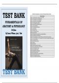 TEST BANK FUNDAMENTALS OF ANATOMY & PHYSIOLOGY  8th Edition  By Frederic H Martini, Judi L. Nath Updated 2025