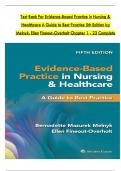 TEST BANK For Evidence-Based Practice in Nursing & Healthcare A Guide to Best Practice 5th Edition by Bernadette Mazurek Melnyk, Ellen Fineout-Overholt, Chapters 1 - 23 Complete