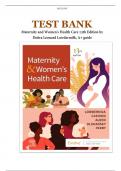 Test bank for Maternity and Women's Health Care 13th Edition by Deitra Leonard Lowdermilk || BEST STUDY GUIDE