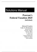 Solution Manual For Pearson's Federal Taxation 2025 Individuals, 38th Edition by Mitchell Franklin Luke E. Richardson Chapter 1-18 