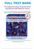 Test Bank For Psychopharmacology: Drugs, the Brain and Behavior 4th Edition By Meyer, All Chapters Covered, A+ guide.