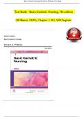 Test Bank Basic Geriatric Nursing 7th Edition by Patricia A. Williams - All chapter( 1- 20) |A+ ULTIMATE GUIDE