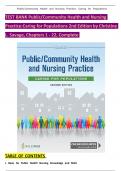 TEST BANK Public/Community Health and Nursing Practice:Caring for Populations 2nd Edition by Christine L. Savage, Chapters 1 - 22, Complete 