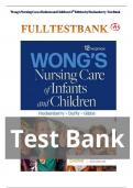 Test Bank for Wong's .Nursing  Care  of  Infants  and  Children 12th  Edition  by  Marilyn J. Hockenberry | 9780323776707 | All Chapters  are included |LATEST