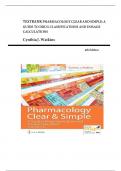 TEST BANK For Pharmacology Clear and Simple: A Guide to Drug Classifications and Dosage Calculations, 4th Edition by Cynthia J. Watkins, All Chapters 1 - 21, Verified Newest Version