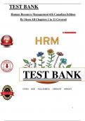 Test Bank - Human Resource Management: (Canadian Edition) 6th Edition (Steen), Chapter 1 - 11 > Download as Pdf File <